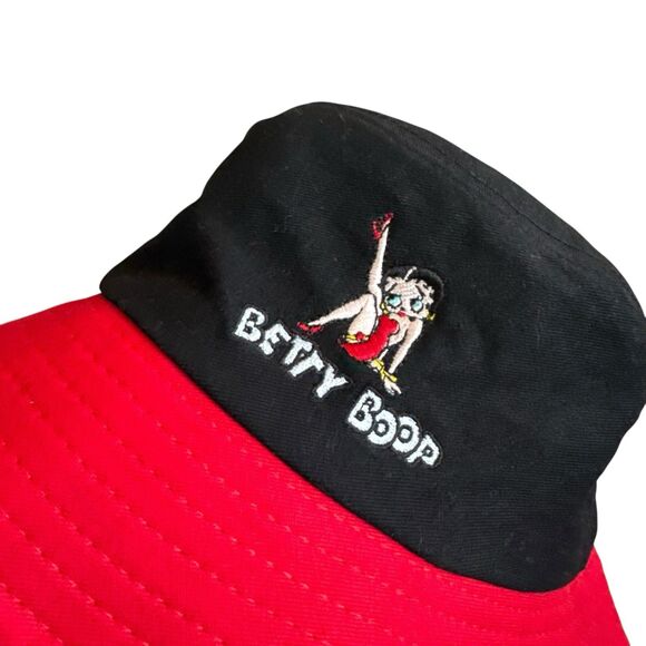 Classic‎ Bucket Hat Betty Boop Cap Red And Black 2021 Cute - Picture 3 of 5